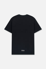 Black Cotton Liam Spike Logo Tee - Back View | RTA