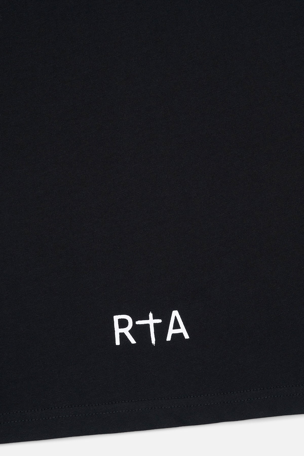 Black Cotton Spike Logo Tee - Lower Back RTA Logo | RTA