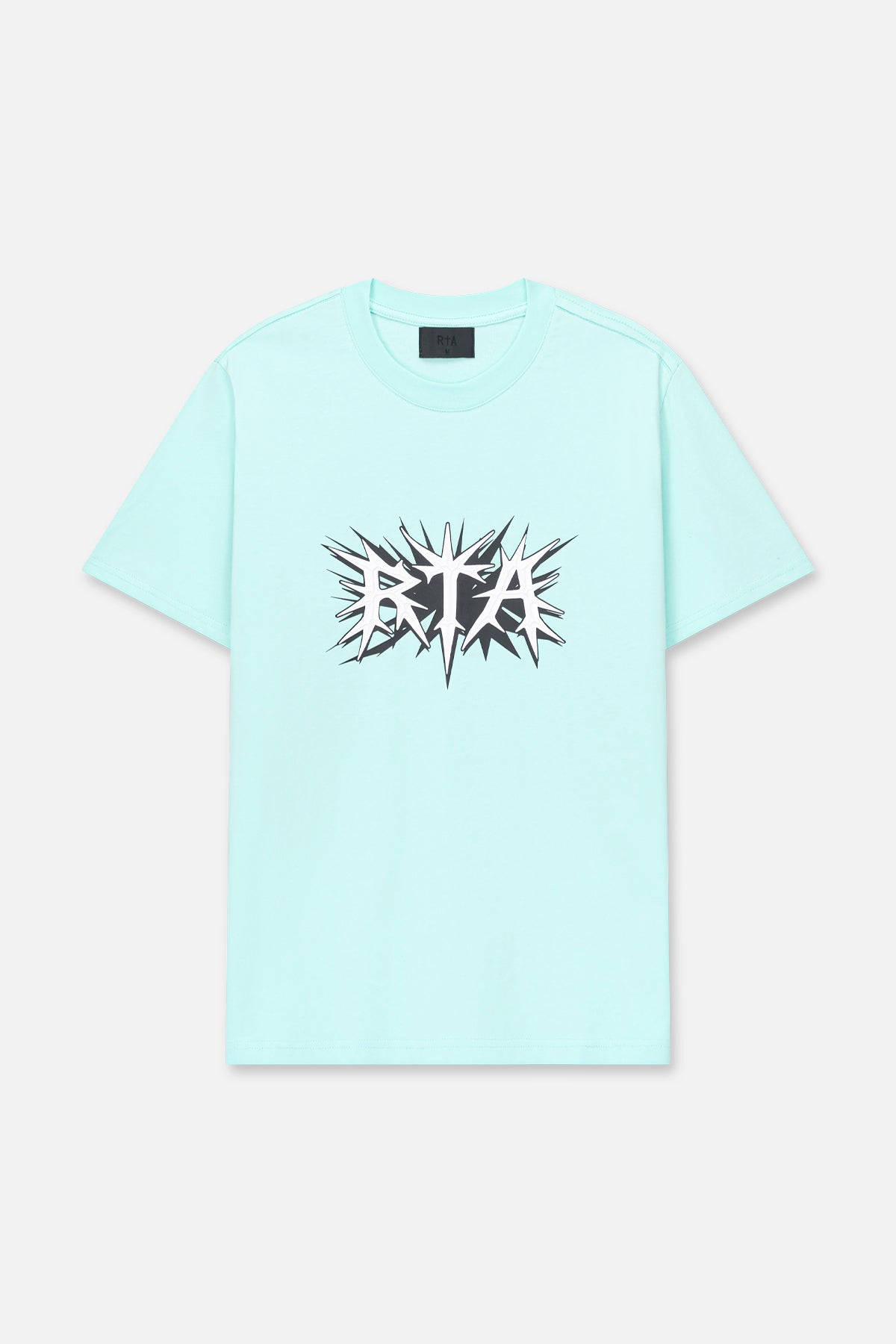 Turquoise Cotton Liam Spike Logo Tee - Front View | RTA