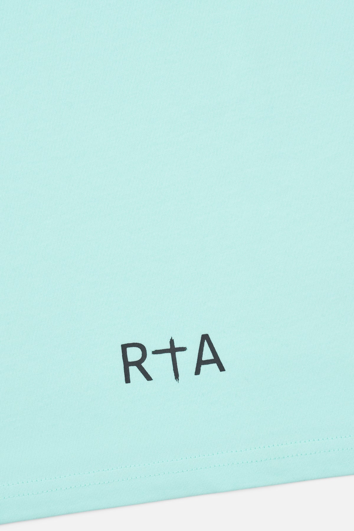 Turquoise Cotton Liam Spike Logo Tee - Back Logo Detail | RTA