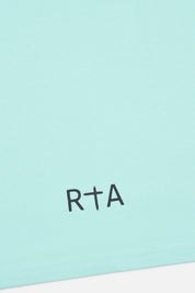 Turquoise Cotton Liam Spike Logo Tee - Back Logo Detail | RTA