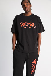 COLIN OVERSIZED SHORT SLEEVE TEE | BLACK PLANETARY RTA