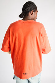 LORIS DOUBLE LAYERED LONG SLEEVE TEE | ORANGE PLANETARY RTA