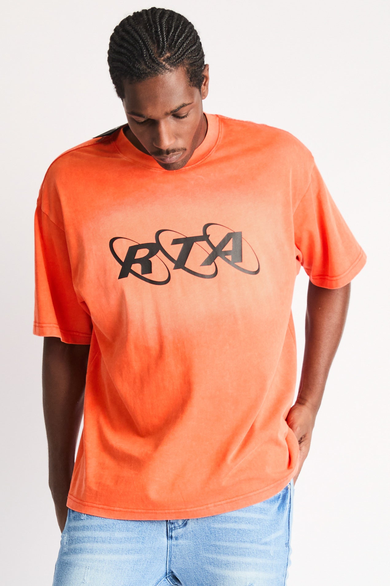 COLIN OVERSIZED SHORT SLEEVE TEE | ORANGE PLANETARY RTA