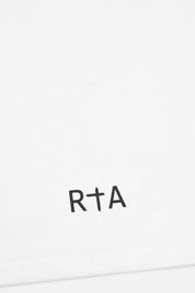 White Cotton Colin Oversized Tee - RTA Logo Detail | RTA