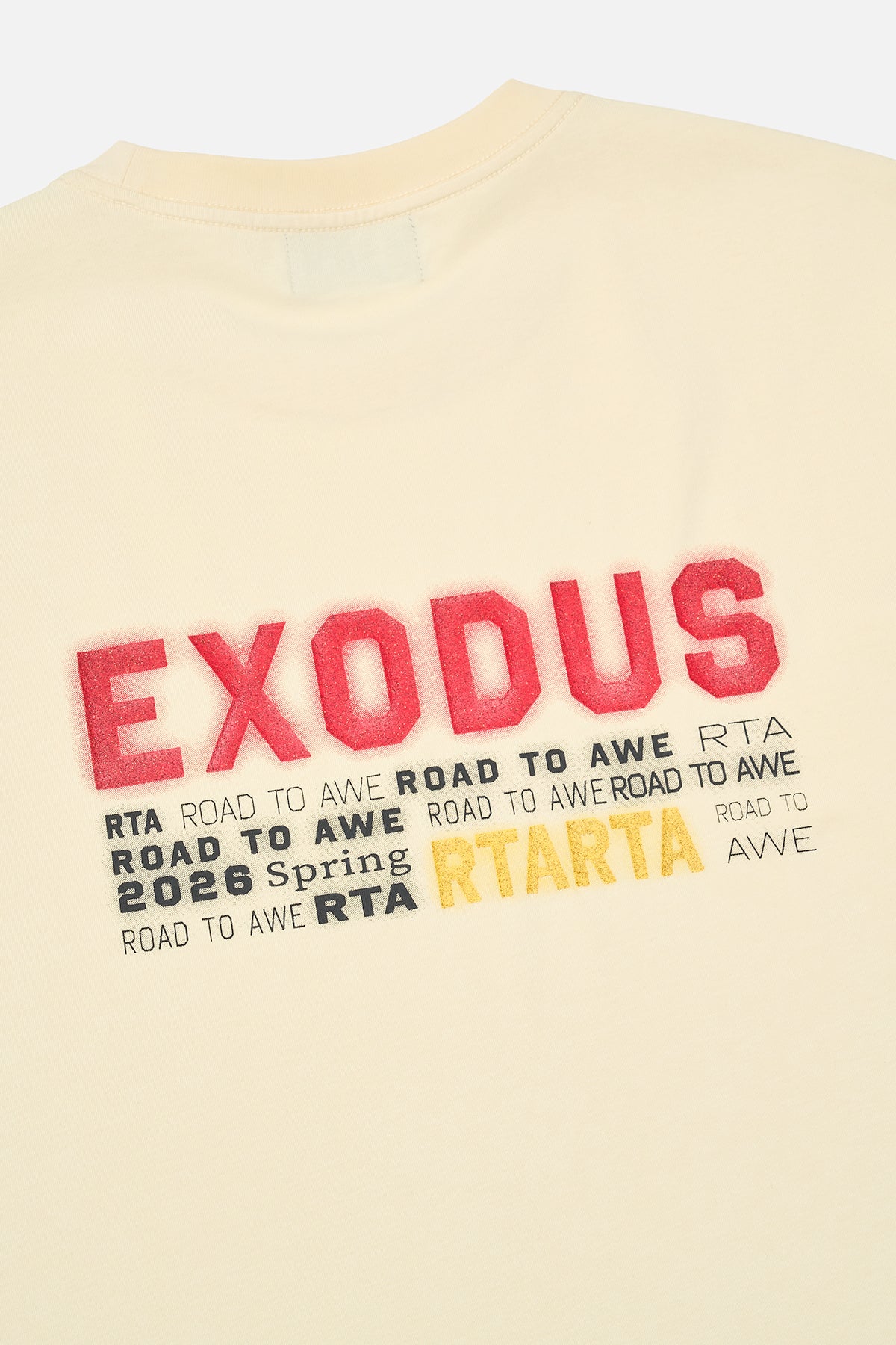 ELIAN DOUBLE LAYERED SHORT SLEEVE TEE | RAW SAND RTA