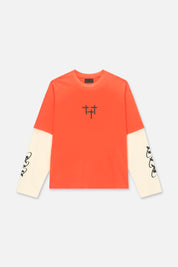 LORIS DOUBLE LAYERED LONG SLEEVE TEE | ORANGE PLANETARY RTA