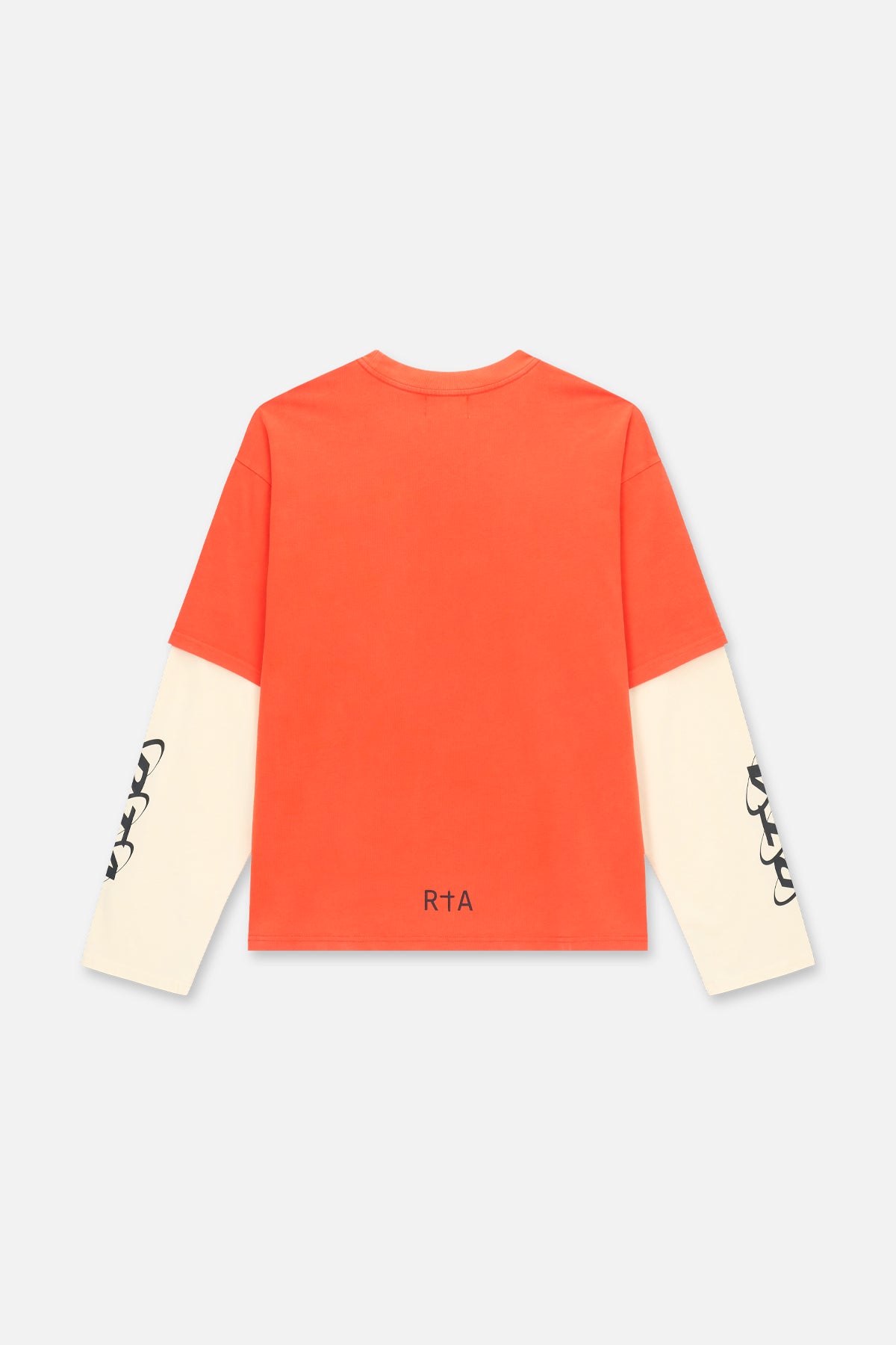Men's Orange Double Layered Long Sleeve Tee | RTA