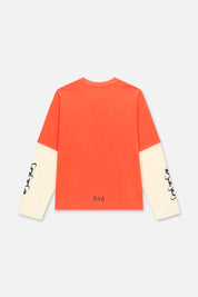 LORIS DOUBLE LAYERED LONG SLEEVE TEE | ORANGE PLANETARY RTA