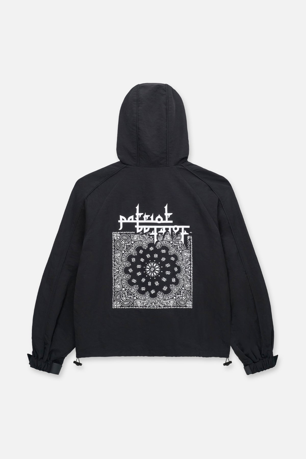ジャケット・アウター squeezeddesign wind shirts L Men's Black Paisley Windbreaker Jacket | RTA