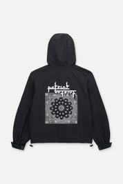 Black Paisley Windbreaker Jacket - Back View Flat Lay | RtA
