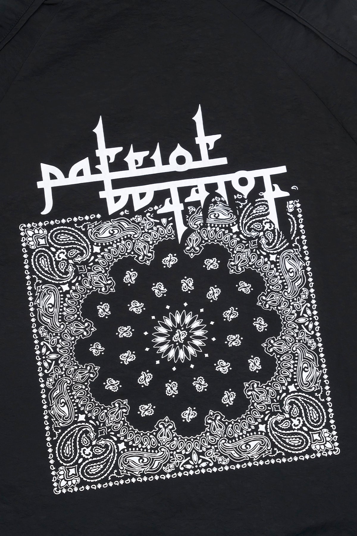 Black Paisley Windbreaker - Back Bandana Graphic Detail | RtA