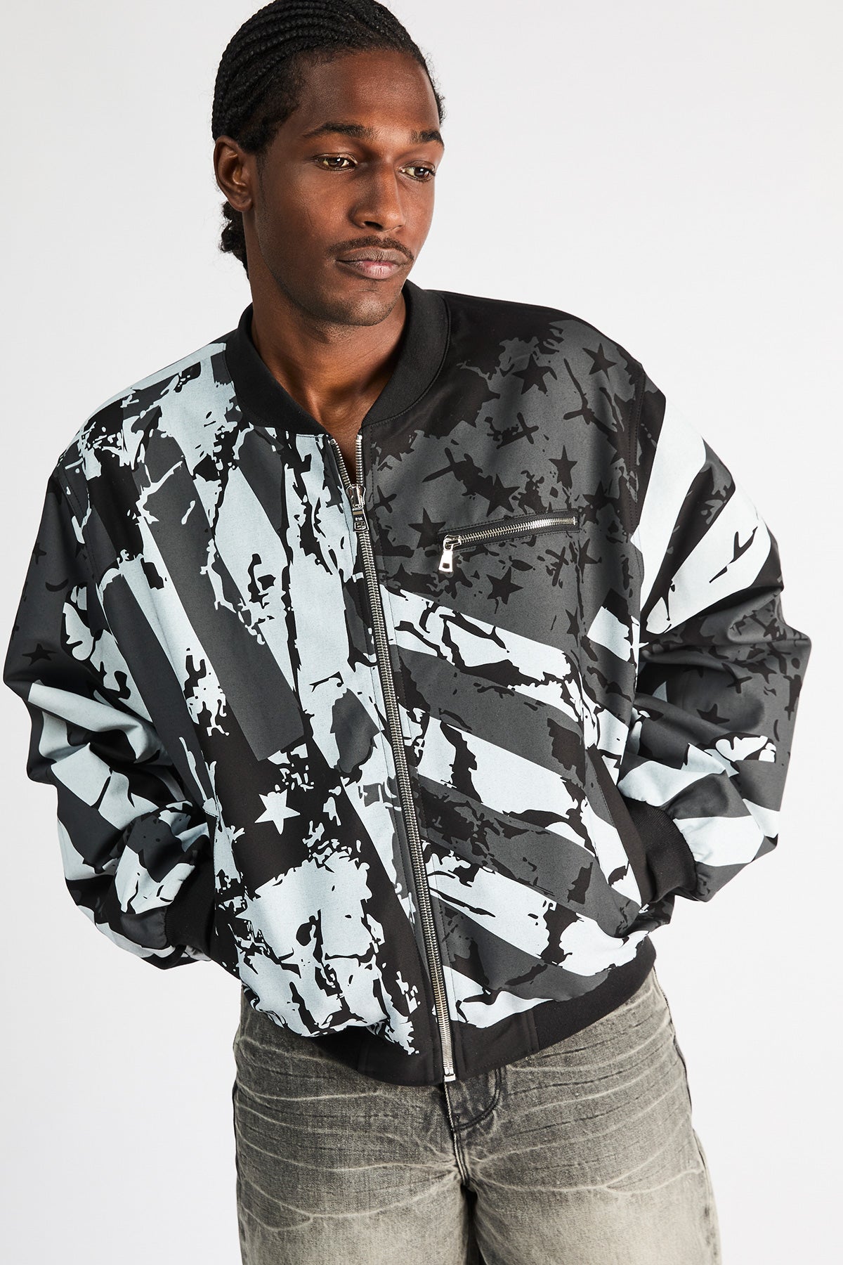 LIO BOMBER JACKET | BLACK RTA FLAG