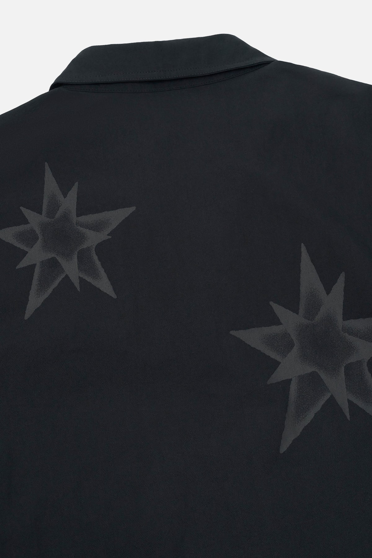 Black Erik Shirt Star Print Graphics - Back Detail Close-up | RTA
