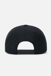 Black Acrylic Wool Snapback Hat - Back View | RTA