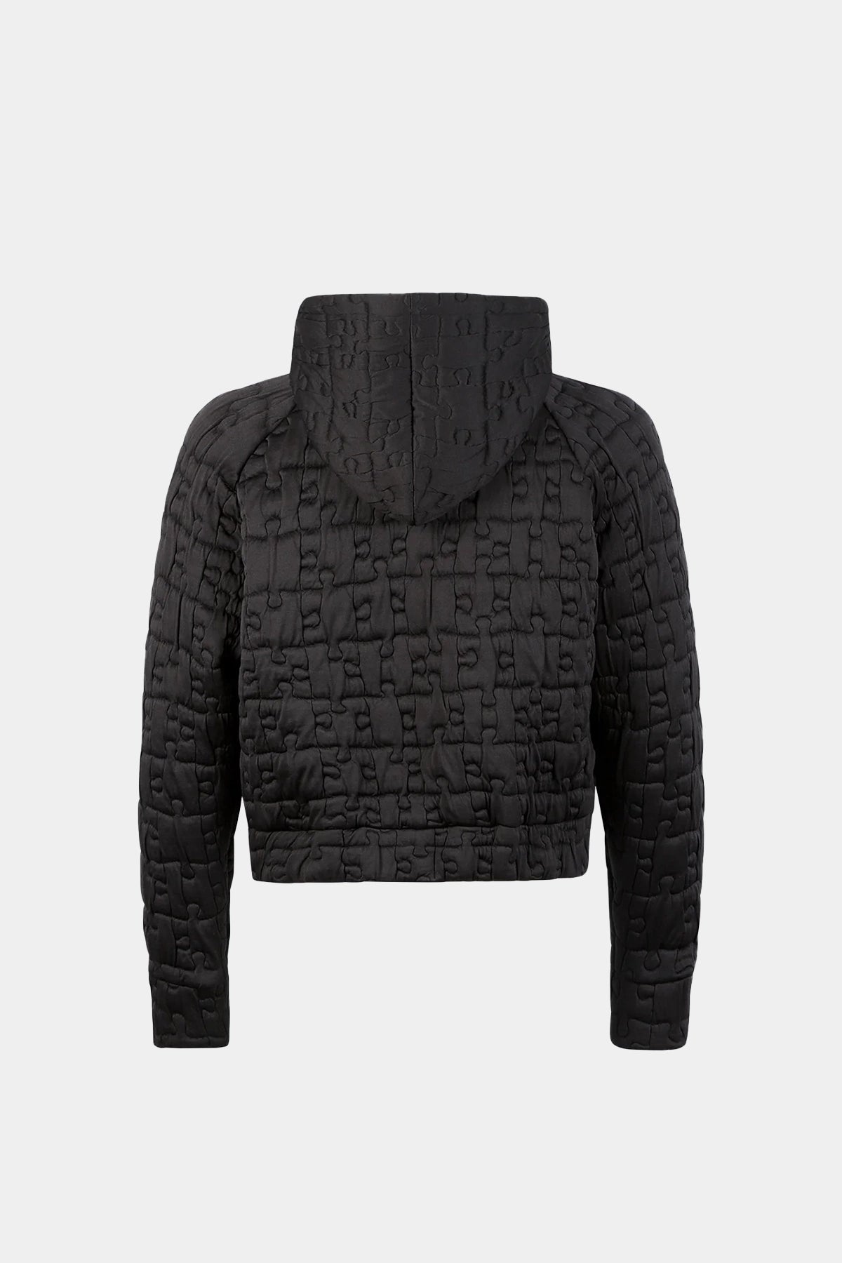 PUZZLE QUILTED HOODIE | BLACK PUZZLE