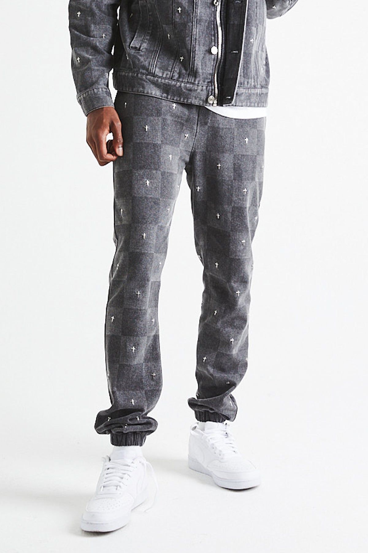 OWEN SWEATPANT | GREY CROSS CHECKER