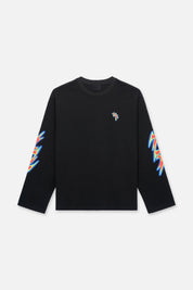 MARCEAU OVERSIZED LS TEE | BLACK HEAT MAP BLACK HEAT MAP / L