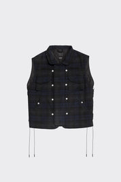 LEE VEST | NAVY PLAID