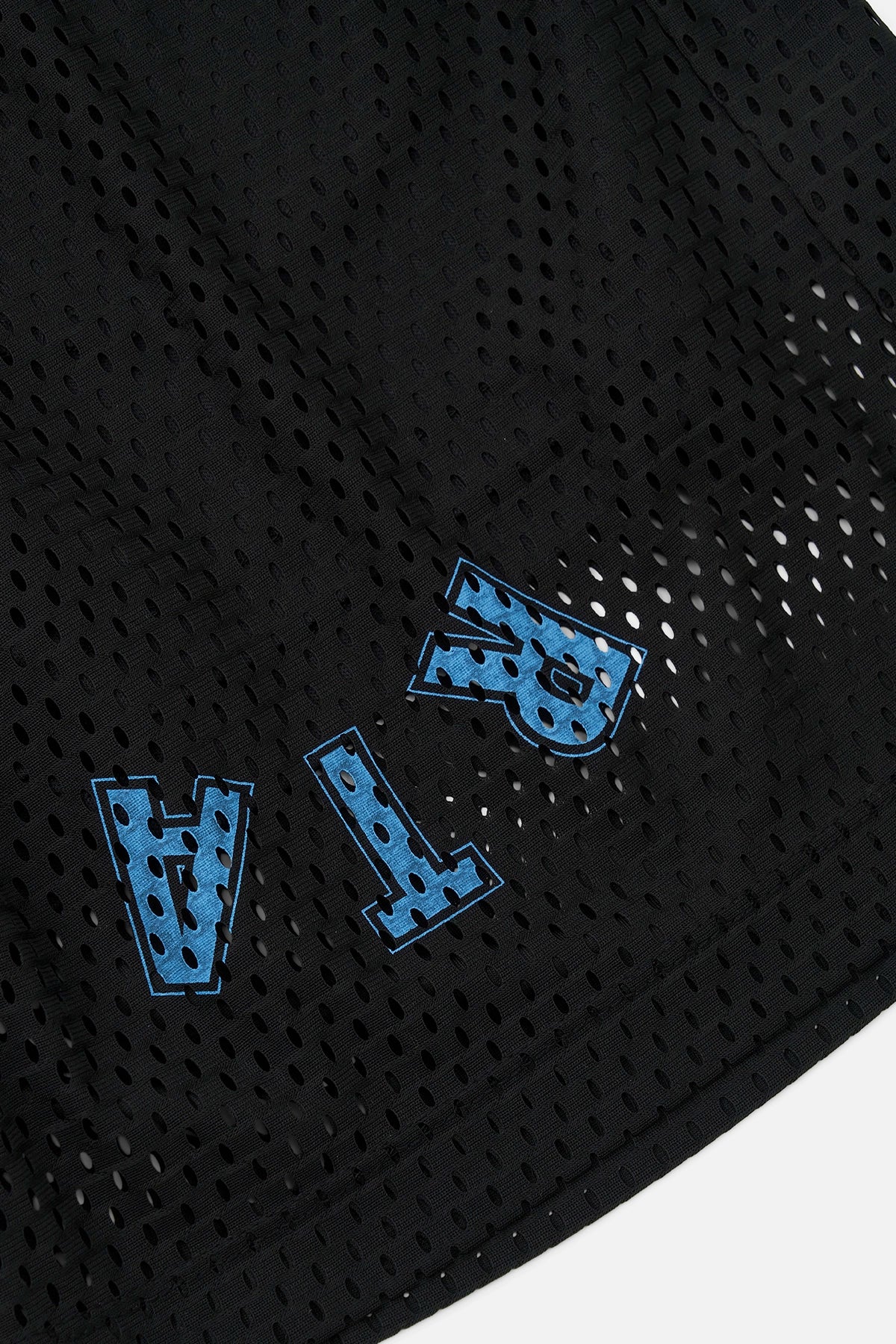 MESH SHORT | BLACK UPSIDE DOWN LOGO