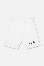 MESH SHORT | WHITE UPSIDE DOWN LOGO