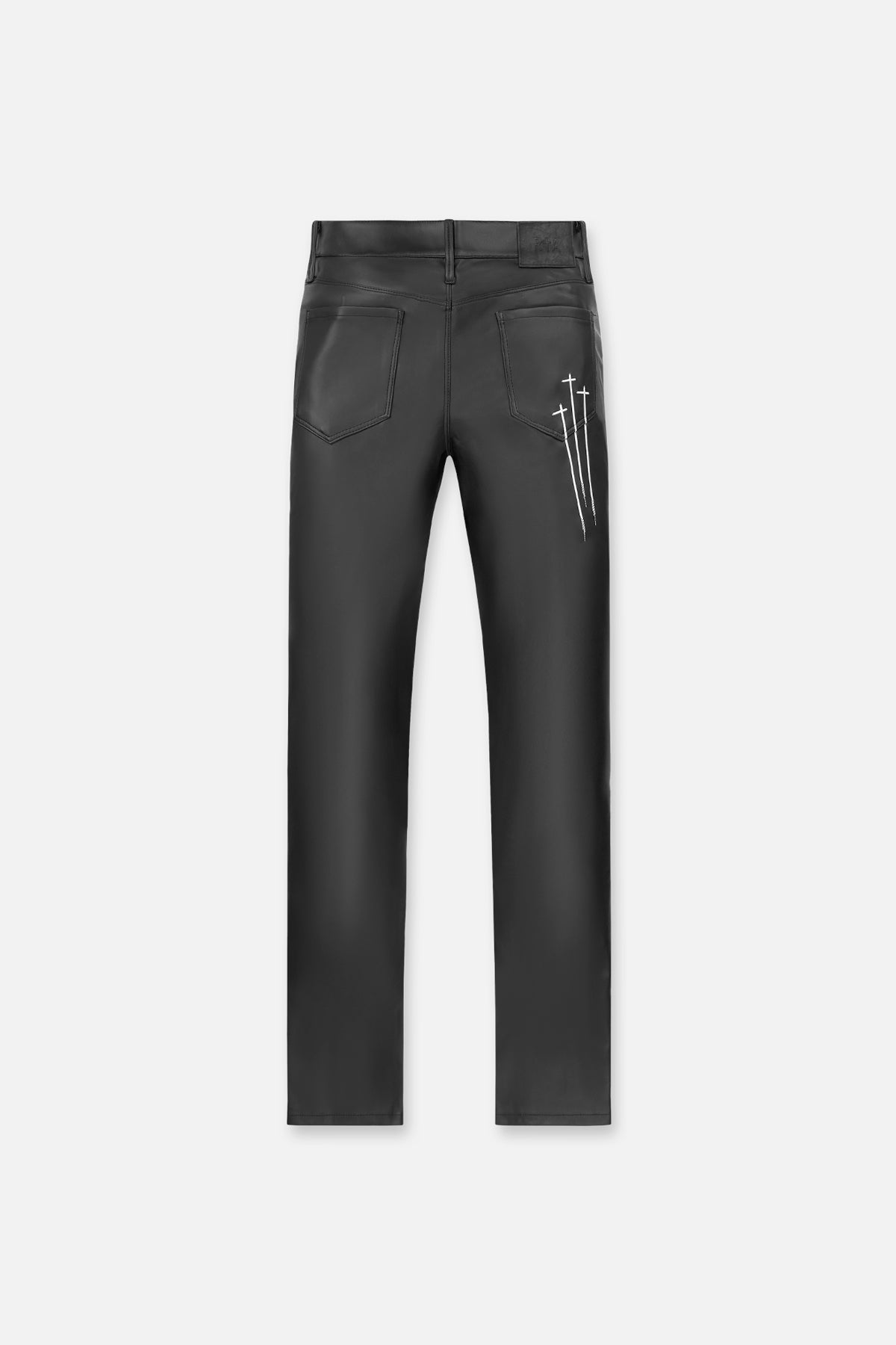 Men's Black Faux Leather Skinny Pant | RTA