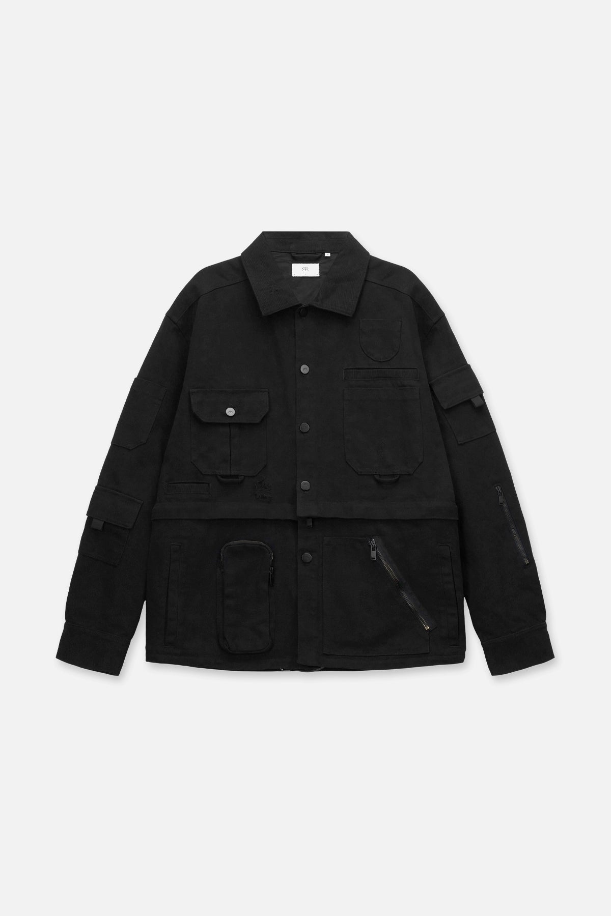 MULTI POCKET JACKET | BLACK DESTROYED