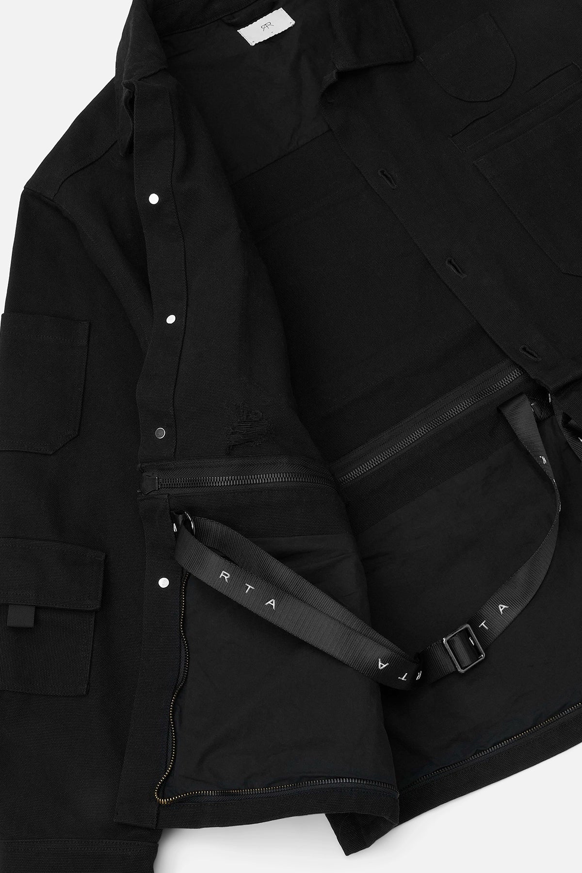 MULTI POCKET JACKET | BLACK DESTROYED