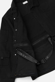MULTI POCKET JACKET | BLACK DESTROYED