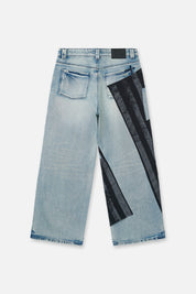 LIOR WIDE LEG JEANS | INDIGO FRAYED FLAG