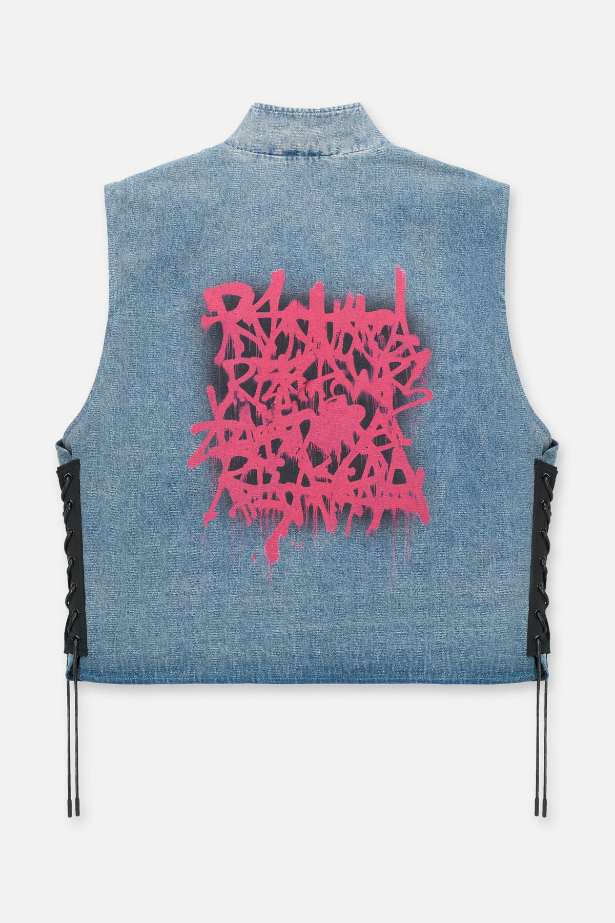 CESAR DENIM VEST | GRAFFITI BLUE