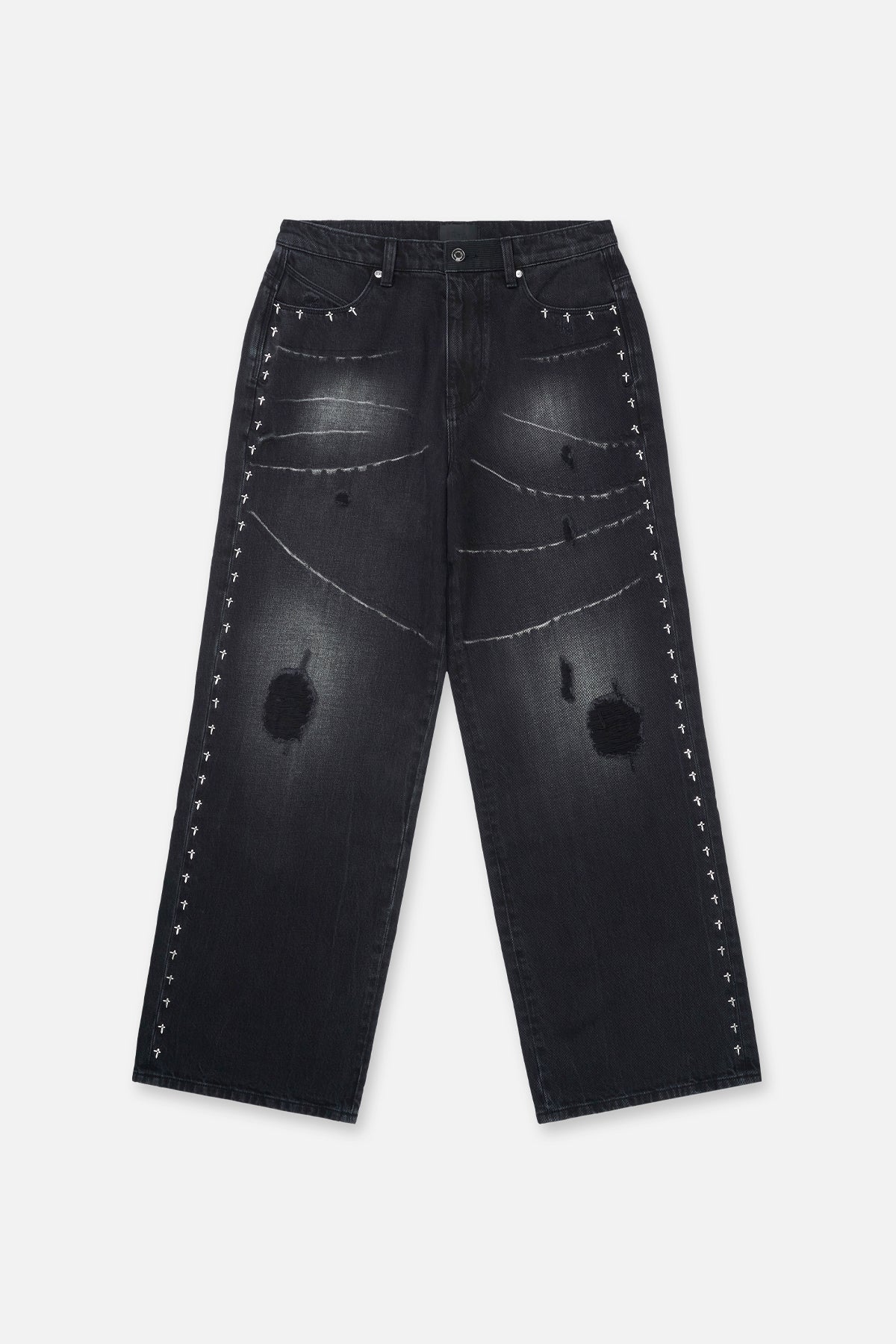 FRANCO WIDE LEG JEAN | SMOKESTACK SIDE CROSS