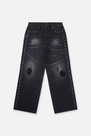 FRANCO WIDE LEG JEAN | SMOKESTACK SIDE CROSS