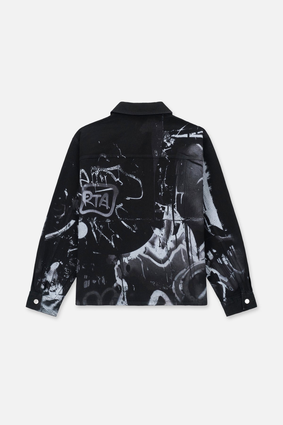Men's Graffiti Graphite Denim Jacket | RTA