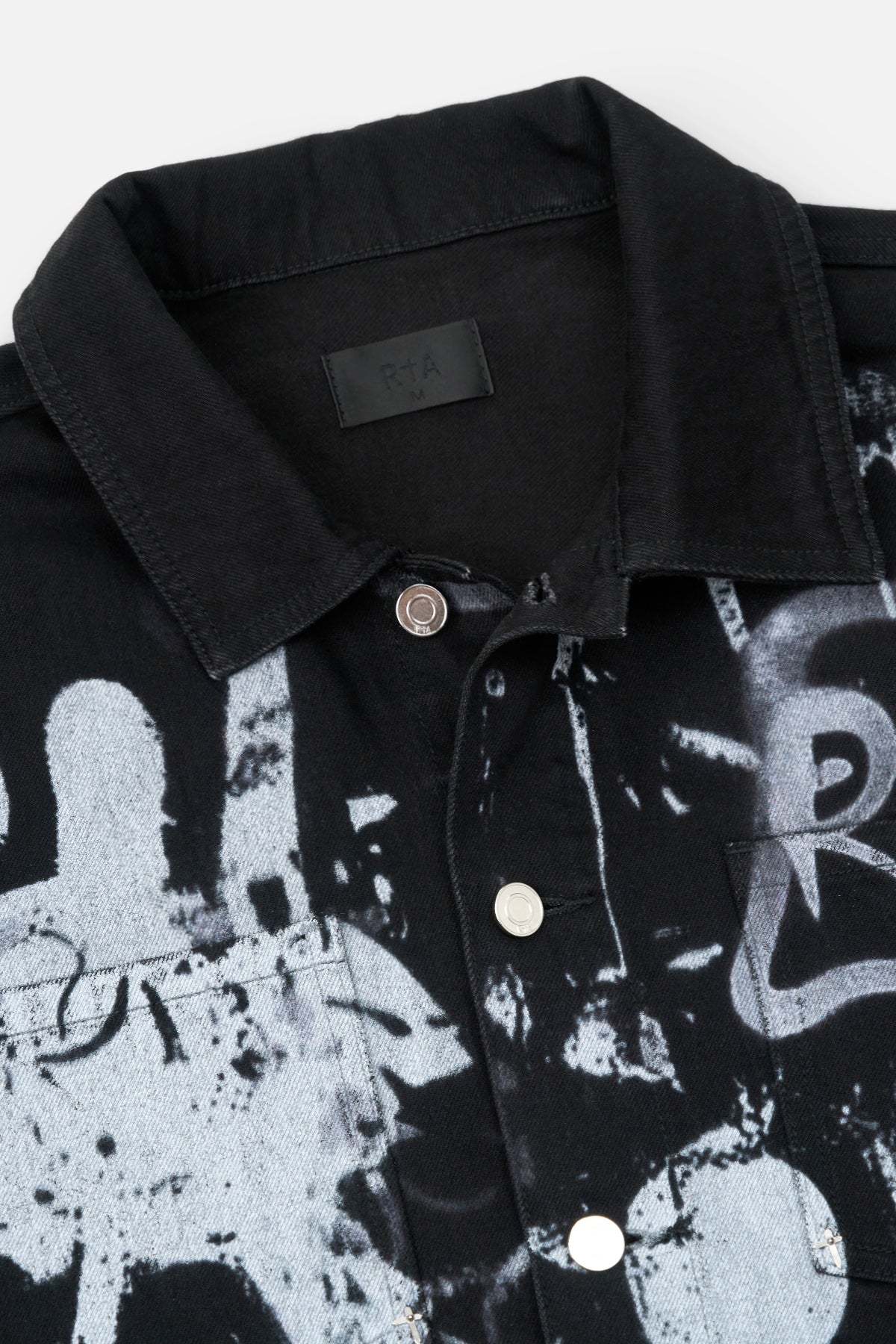 Men's Graffiti Graphite Denim Jacket | RTA