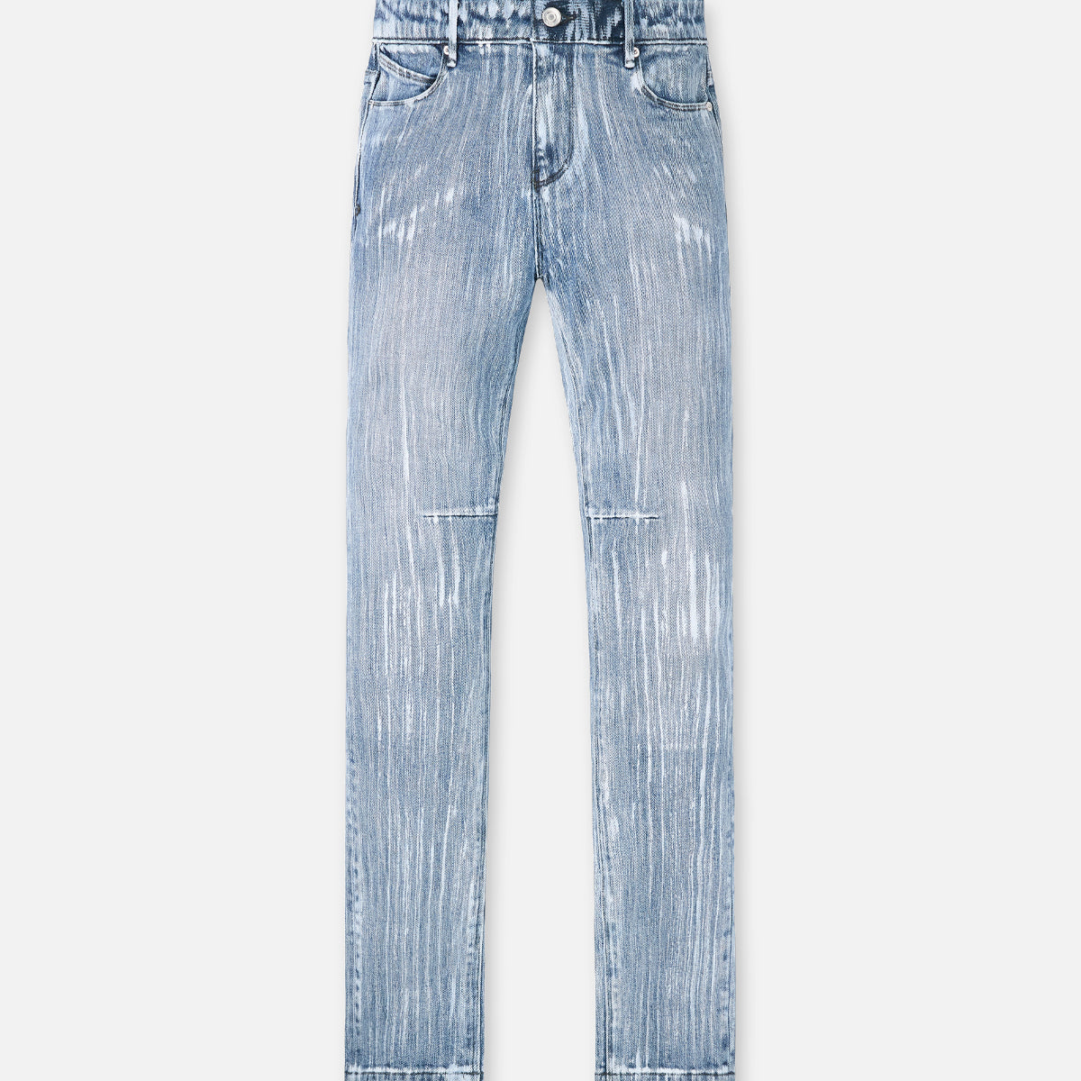 Aqua Drizzle Denim Bryant Skinny Jeans - Front View | RTA