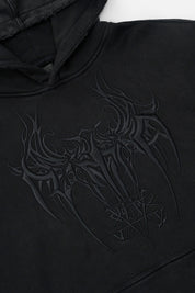 JORDAN OVERSIZED HOODIE | BLACK CYBER SIGILISM