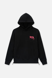 JORDAN OVERSIZED HOODIE | BLACK GRAFFITI PINK