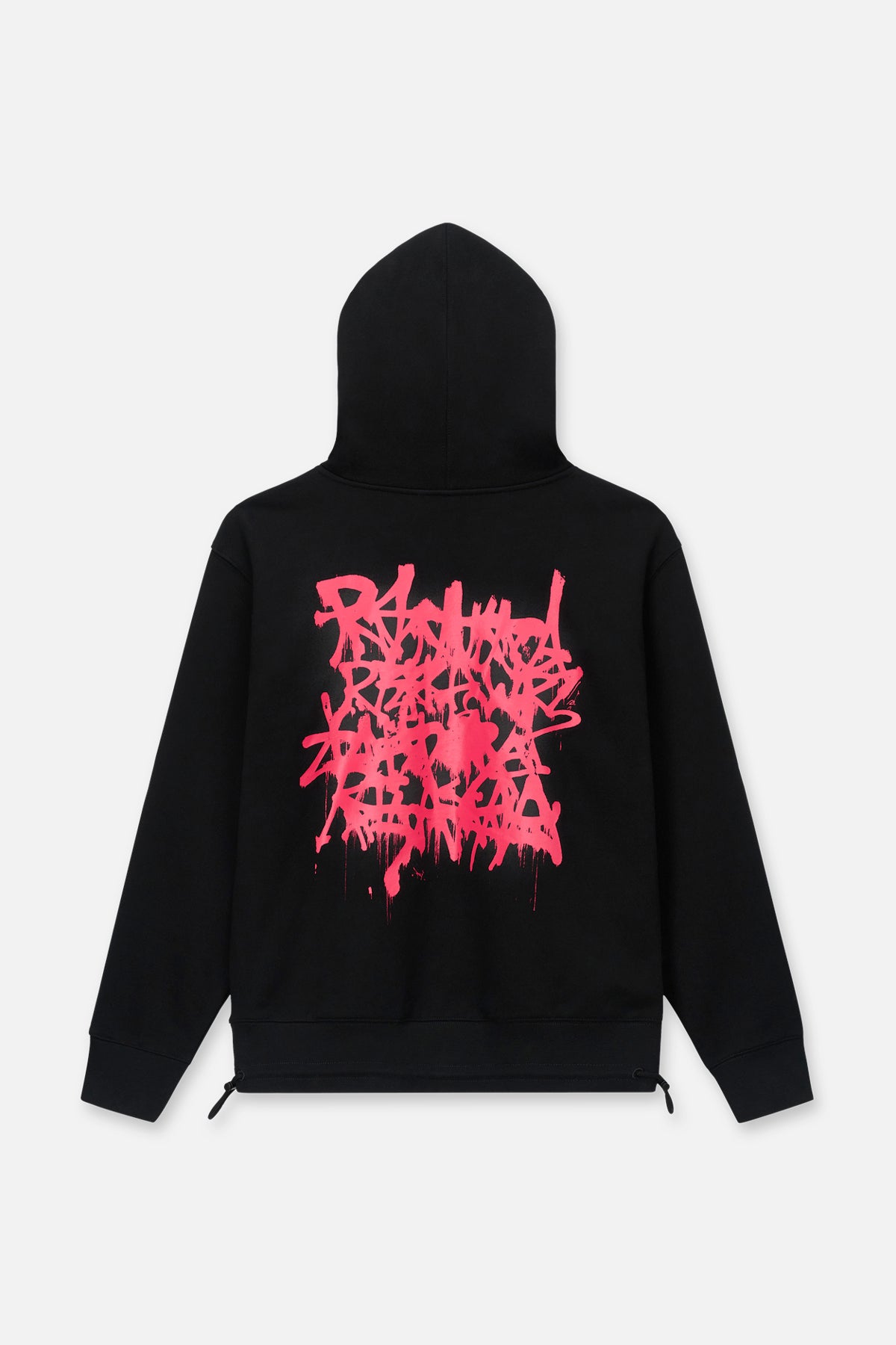 JORDAN OVERSIZED HOODIE | BLACK GRAFFITI PINK