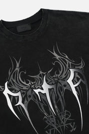 COLIN OVERSIZED SHORT SLEEVE TEE | BLACK CYBER SIGILISM