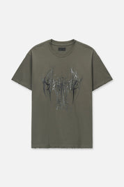 COLIN OVERSIZED SHORT SLEEVE TEE | OLIVE CYBER SIGILISM