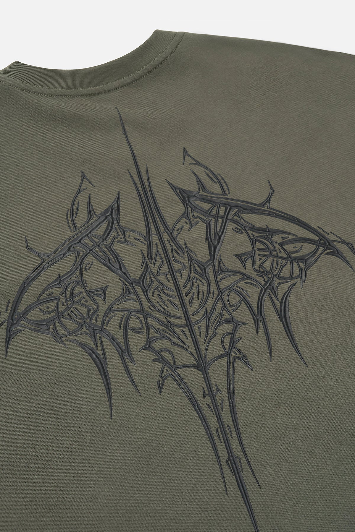 COLIN OVERSIZED SHORT SLEEVE TEE | OLIVE RTA SIGILISM