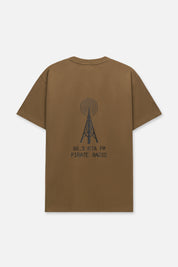 COLIN OVERSIZED SHORT SLEEVE TEE | TEAK PIRATE RADIO