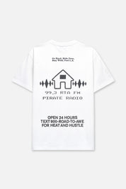 COLIN OVERSIZED SHORT SLEEVE TEE | WHITE RADIO HOUSE