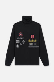 ALEXANDER TOP | BLACK MILITARY PATCH