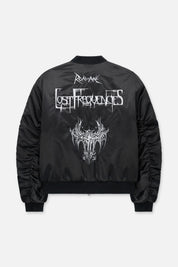 HARVARD JACKET | SHINY BLACK LOST FREQUENCIES