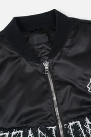 HARVARD JACKET | SHINY BLACK LOST FREQUENCIES