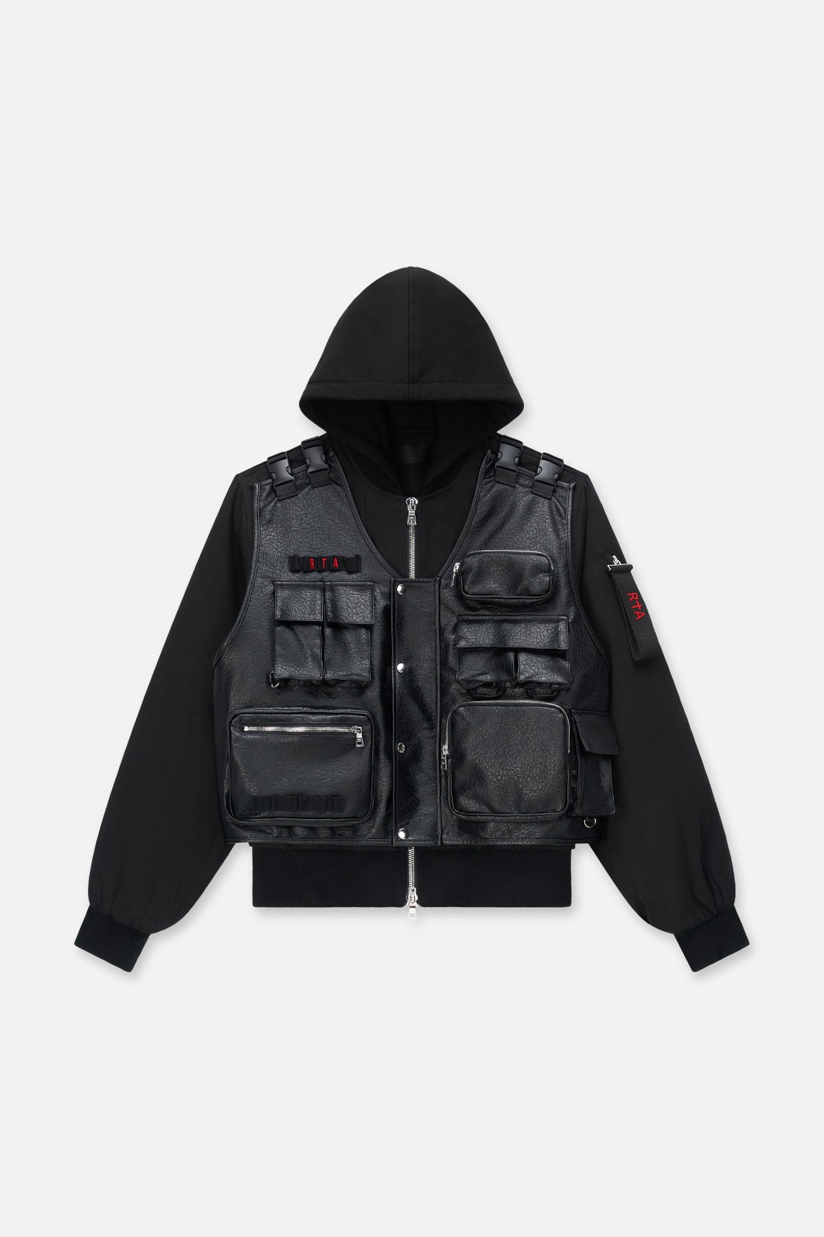 Men's Black Tactical Jacket Leather | RTA