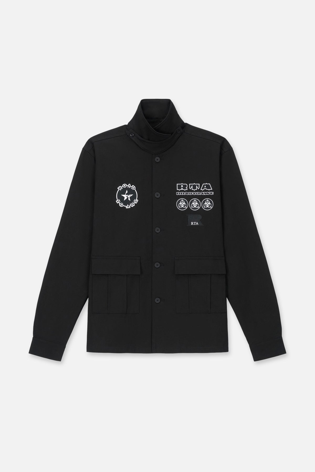 NILTON TOP | BLACK MILITARY PATCH