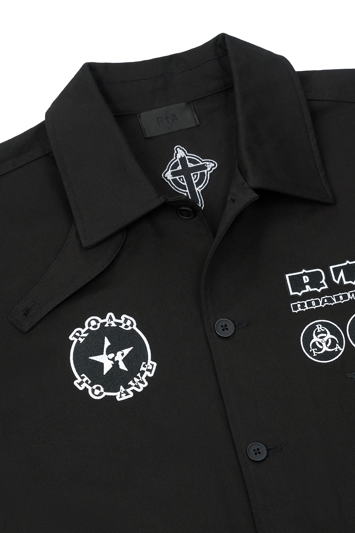 NILTON TOP | BLACK MILITARY PATCH